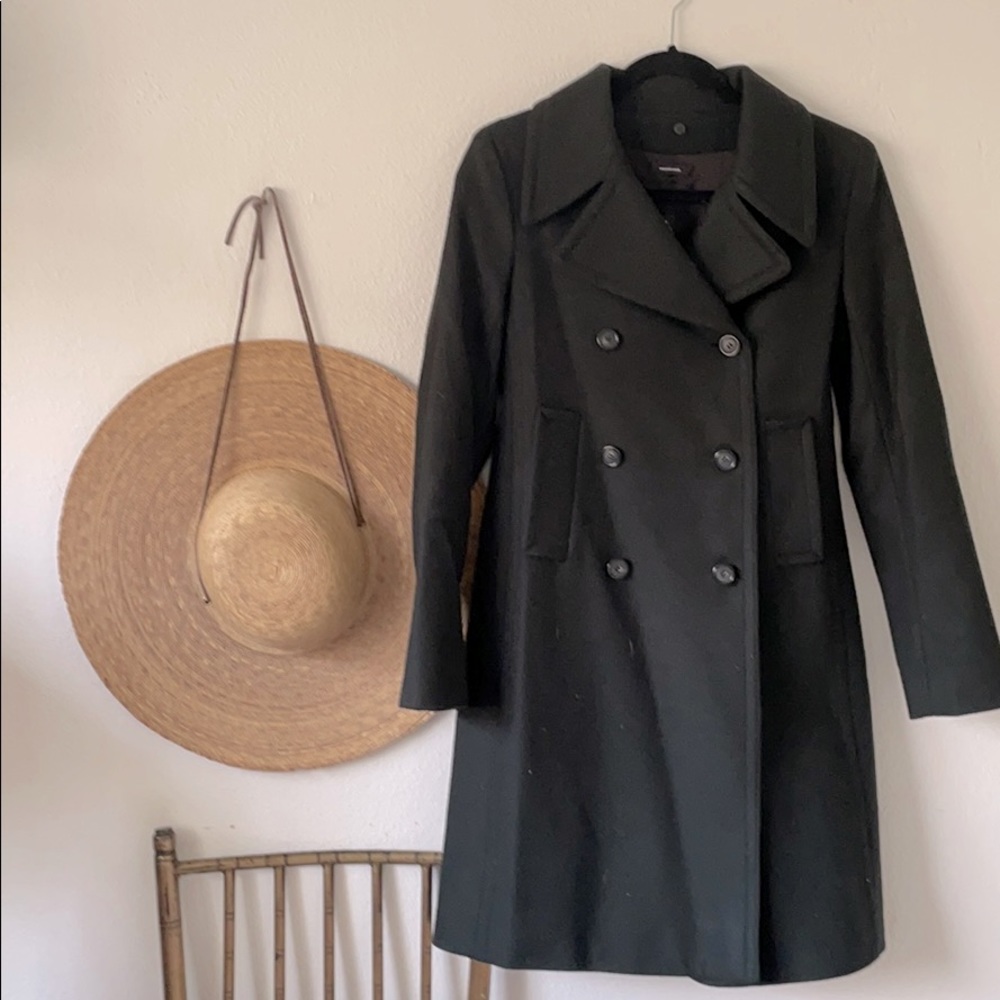 Club Monaco Dark Green Wool Coat XS